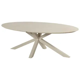 Hartman Hartman Xander dining table Oval - 220x120cm - Champagne alu. frame - sand ceramic blad