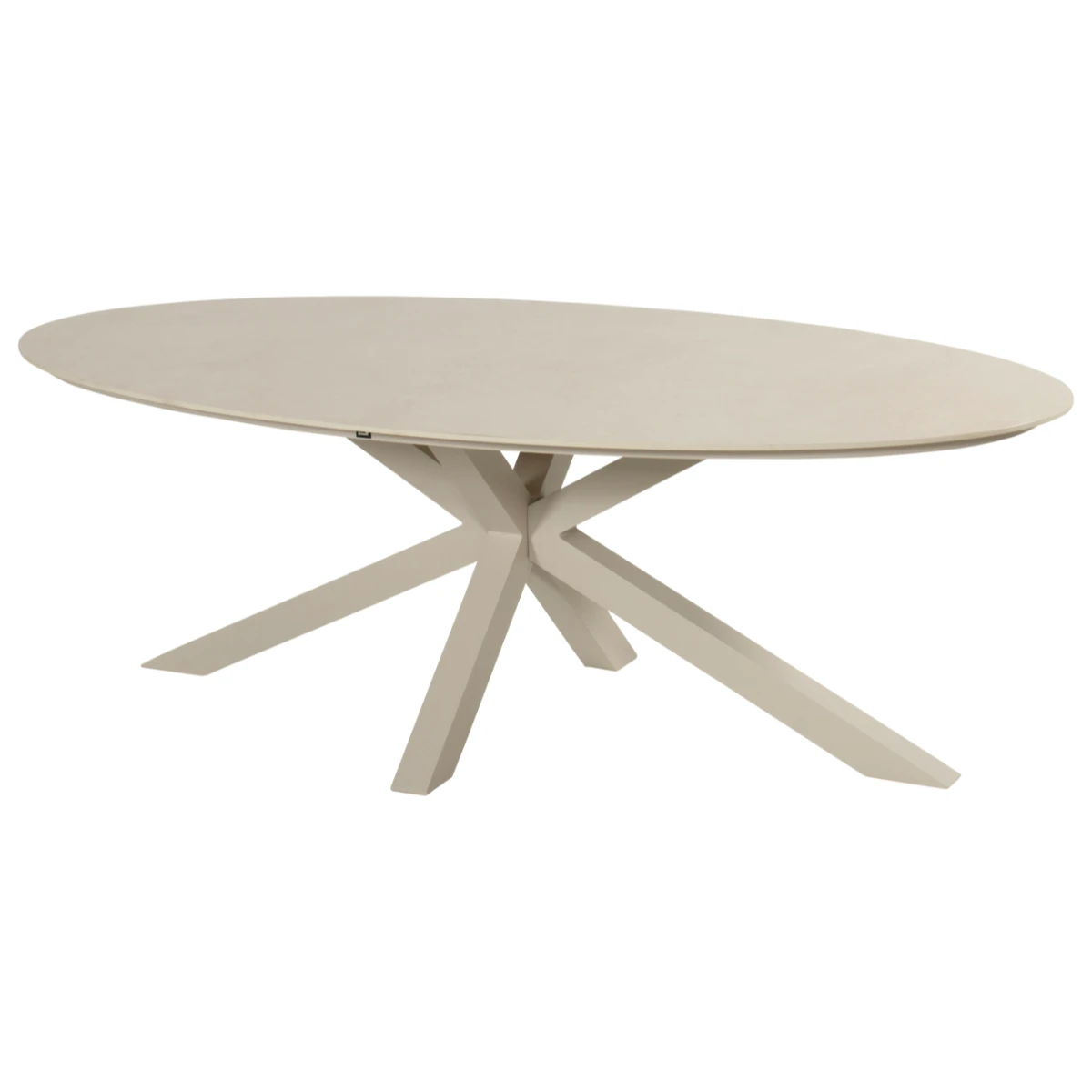 Hartman Hartman Xander dining table Oval - 220x120cm - Champagne alu. frame - sand ceramic blad