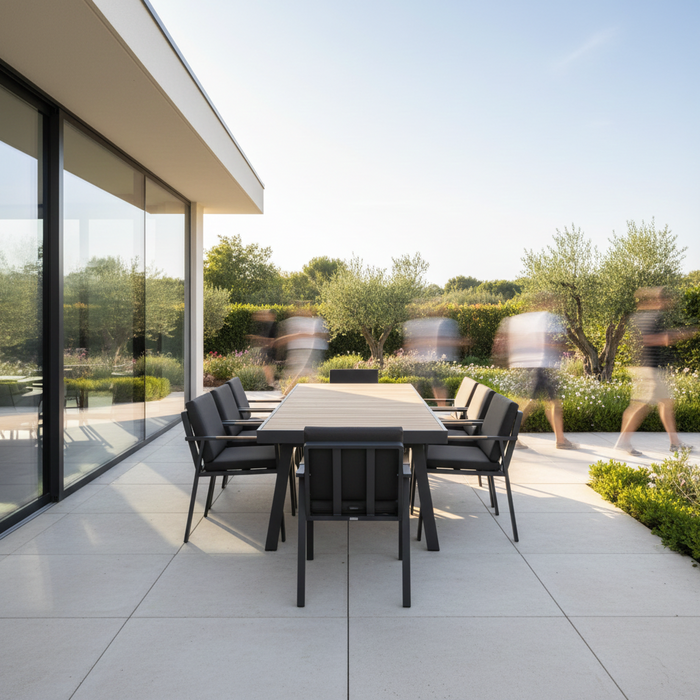 Higold Higold 9-delig NOFI DINNIG SET CHARCOAL - TEAK +cushions