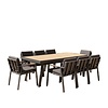 Higold 9-delig NOFI DINNIG SET CHARCOAL - TEAK +cushions