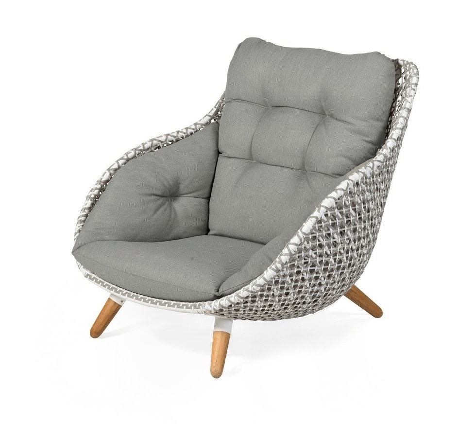Tierra Outdoor Tierra Outdoor King Lounge Chair White/Taupe -Charcoal cushions - TO-6175