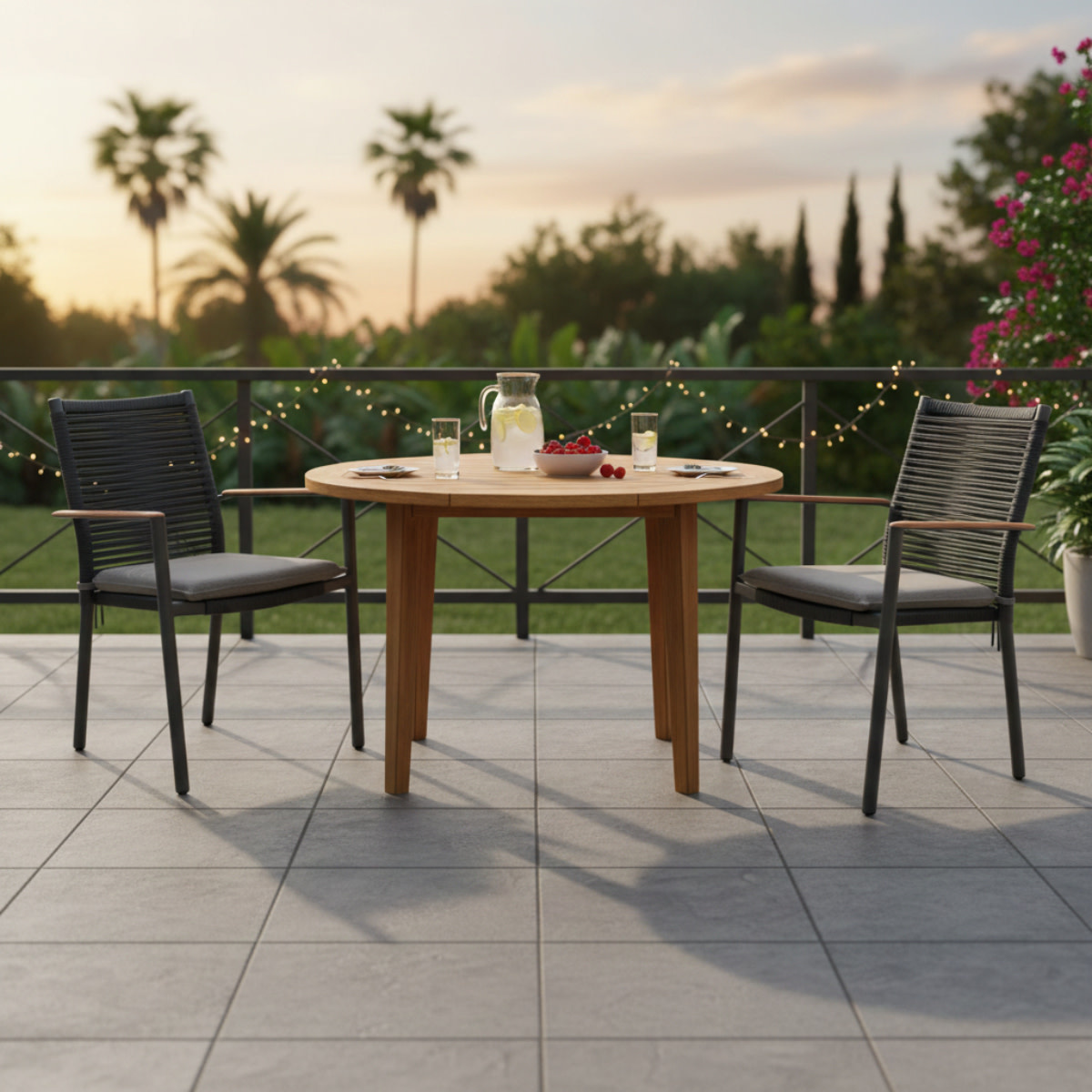 Callisto Callisto Amora diningchair alu - rope - incl. olefin cushion