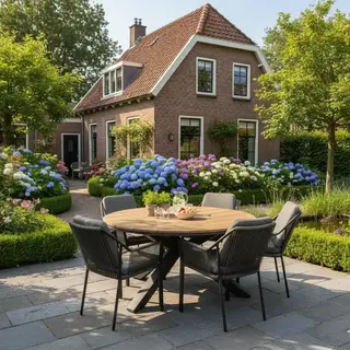 Hamilton Bay Outdoor Tierra Outdoor  7-piece dining set with 6 Liv arm chairs and a table Omingo 150cm