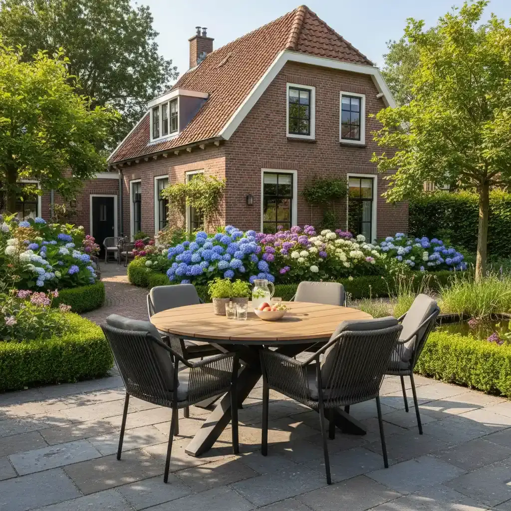 Hamilton Bay Outdoor Tierra Outdoor  7-piece dining set with 6 Liv arm chairs and a table Omingo 150cm