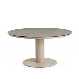 Tierra Outdoor Tierra Outdoor Dining Table MORENA LOW - 120cm round, 68cm hoog - Champagne frame - HPL Ophira blad - TO-01225