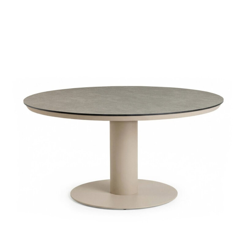Tierra Outdoor Tierra Outdoor Dining Table MORENA LOW - 120cm round, 68cm hoog - Champagne frame - HPL Ophira blad - TO-01225