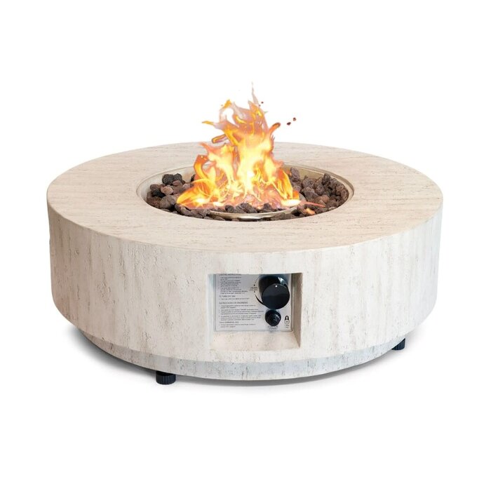 Happy Cocooning Happy Cocooning - fire pit - Estate round 76cm - travertin
