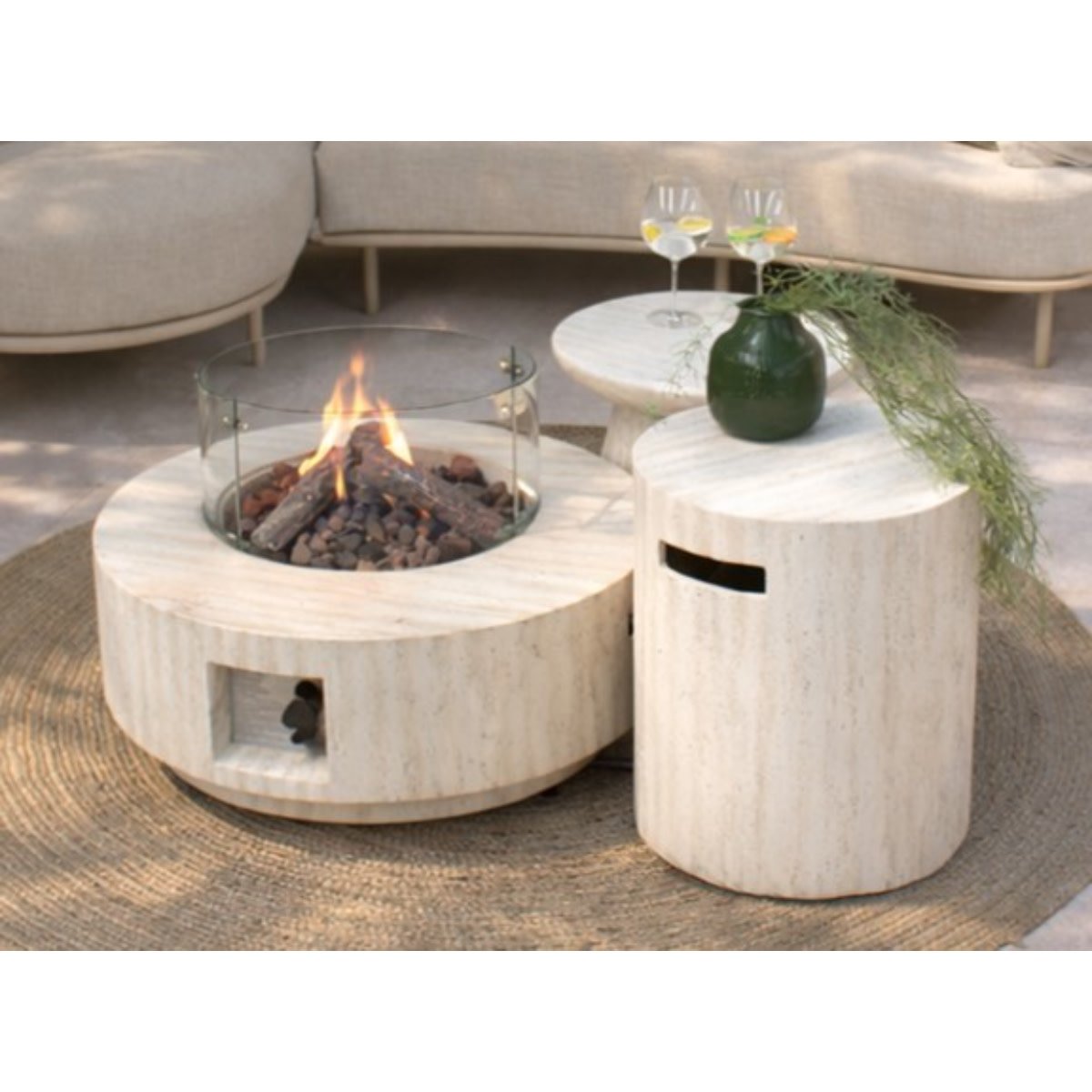 Happy Cocooning Copy of Happy Cocooning - Glass Set Round - 44cm round - 14cm high