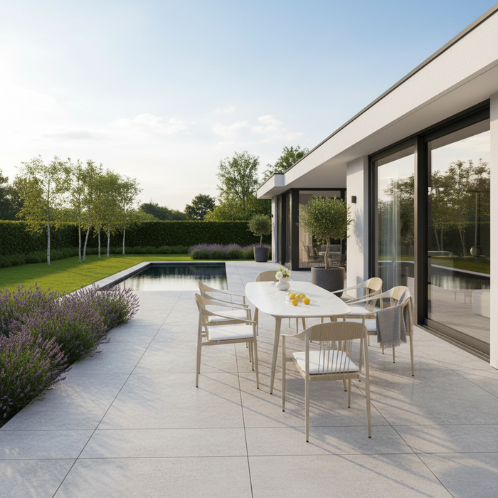 Higold Higold Rio 7-delige Dining Set – Champagne Aluminium met Keramisch Tafelblad
