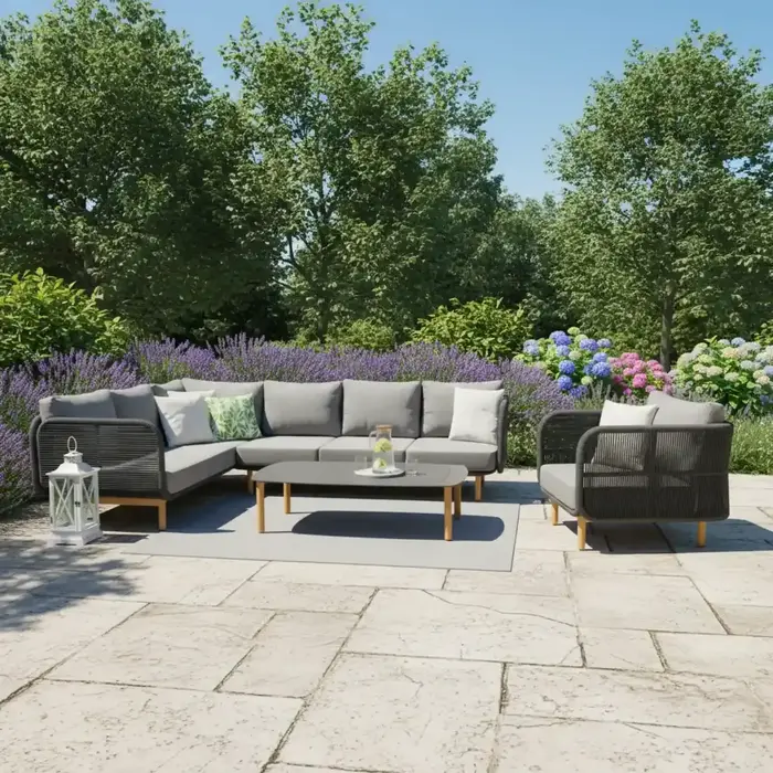 Hamilton Bay Outdoor Hamilton Bay HUG loungeset +Chair Charcoal Grey  310*220*90*h75cm