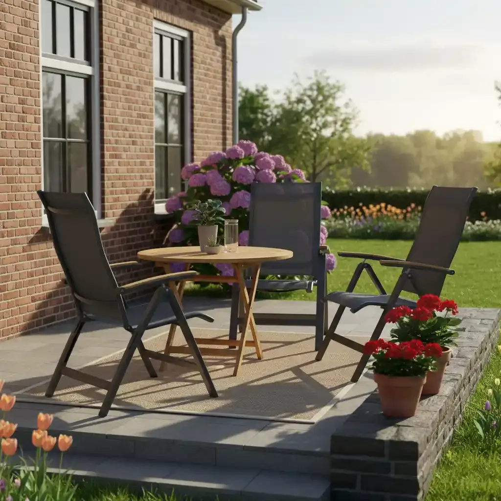 Kettler Kettler ALTURA CURVE recliner TEAK ARMS alu-text. Gray