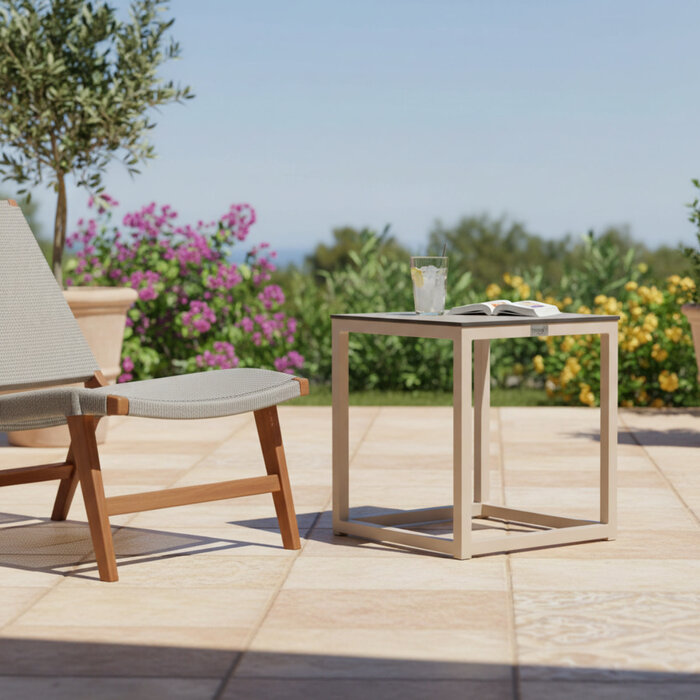 Tierra Outdoor Tierra Outdoor Rio Coffee Table S 40x40x45cm Champagne frame - Ophira Trespa HPL - TO-8