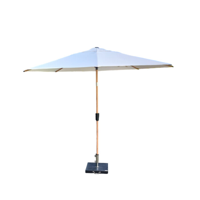 Hamilton Bay Outdoor Hamilton Bay IBIZA pole parasol - 300cm round -  Woodlook Frame - Ecru Natural