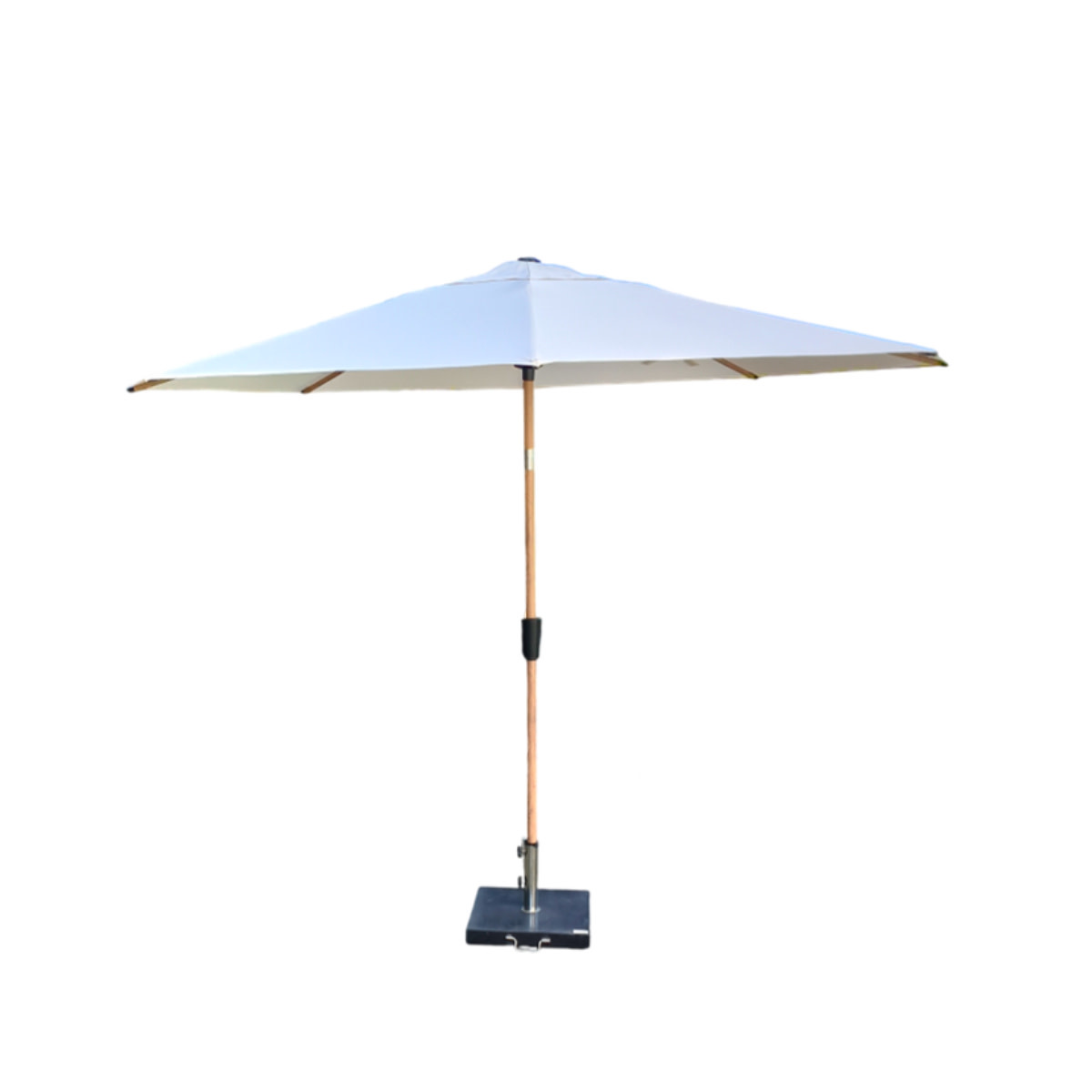 Hamilton Bay Outdoor Hamilton Bay IBIZA pole parasol - 300cm round -  Woodlook Frame - Ecru Natural