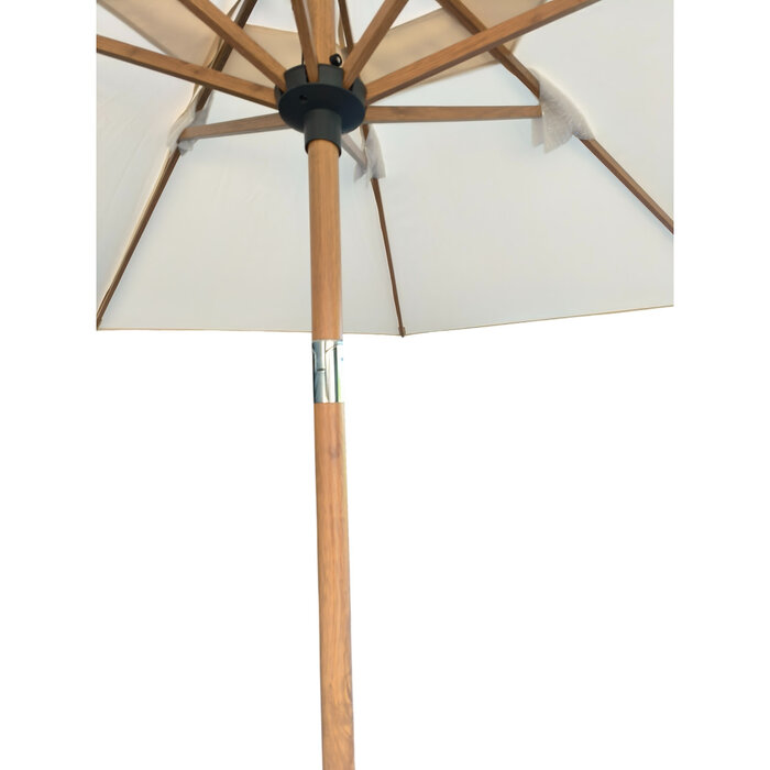 Hamilton Bay Outdoor Hamilton Bay Ibiza Parasol Ø300 cm Ecru – Wood-Look Pole Parasol