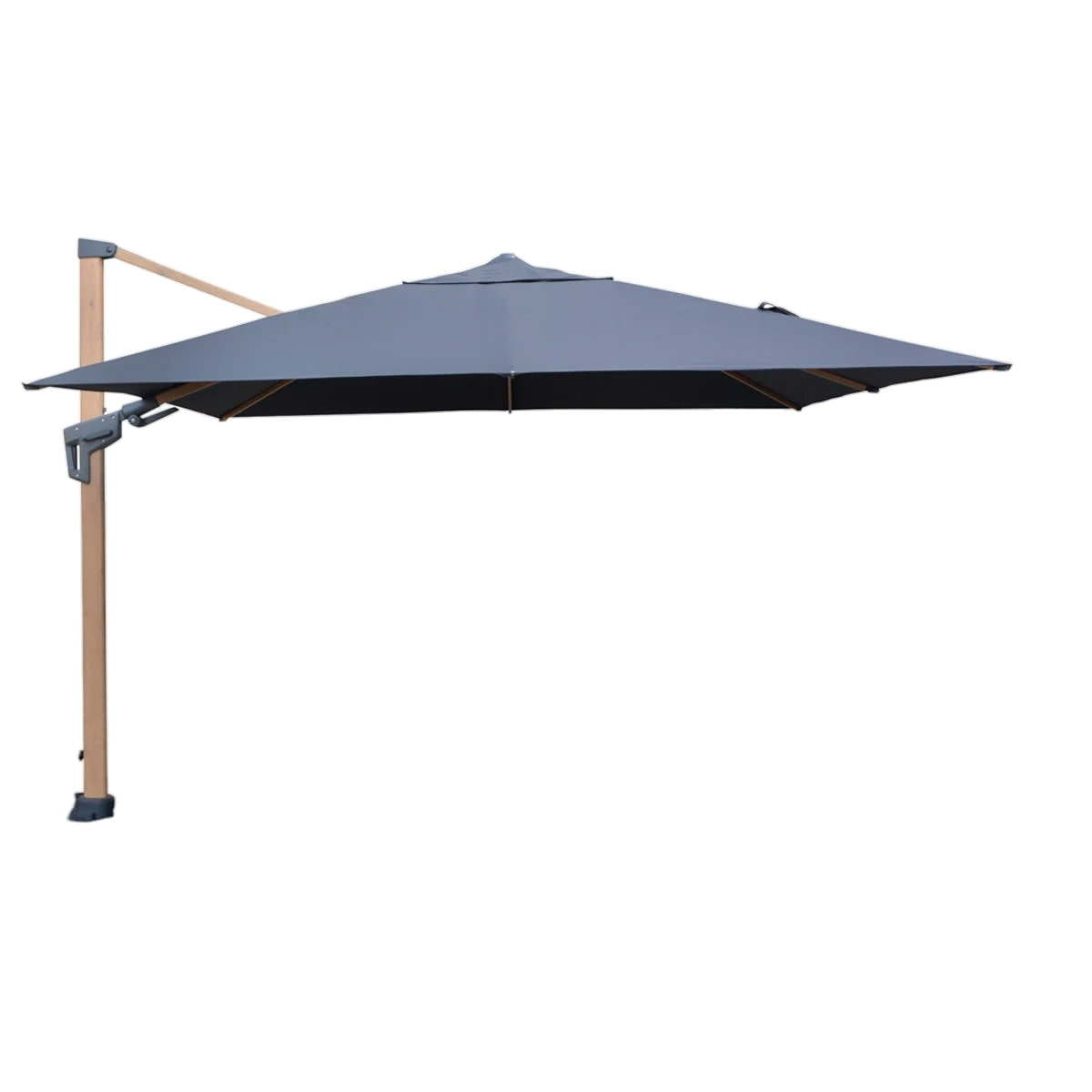 Hamilton Bay Outdoor Copy of Hamilton Bay - zweefparasol - LEVANTO PREMIUM T2 - 300x300cm - Woodlook frame - GRIJS