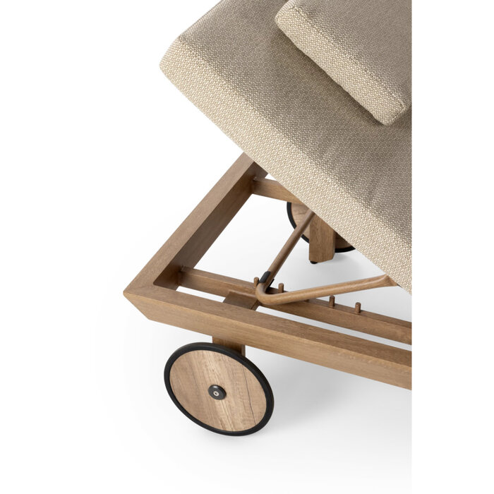 Callisto Callisto Outdoor Antonella sun lounger - wooklook frame - incl. cushion naturel