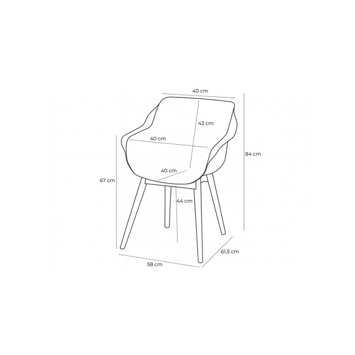 Hartman HARTMAN SOPHIE STUDIO ARMCHAIR - SHADES OF COLOR -  seat and leg in