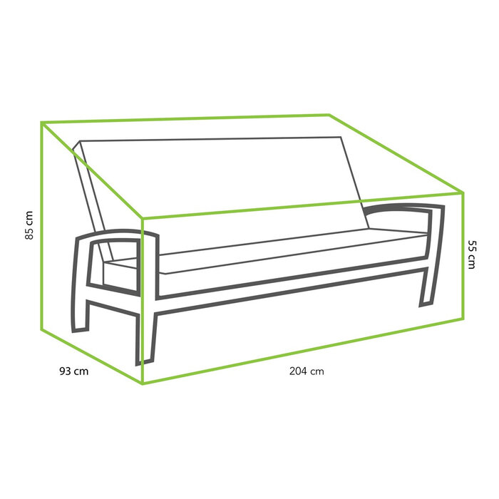 Tierra Outdoor Tierra Outdoor Cover For Valencia / Queens Lounge 3-Seater - 204x93x95/55cm - TO-6864