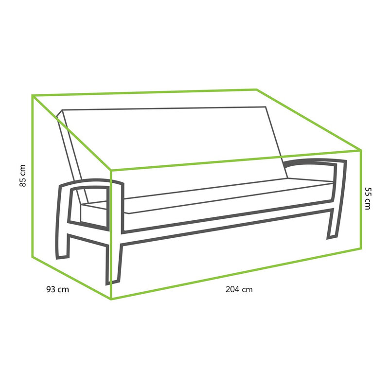 Tierra Outdoor Tierra Outdoor Cover For Valencia / Queens Lounge 3-Seater - 204x93x95/55cm - TO-6864