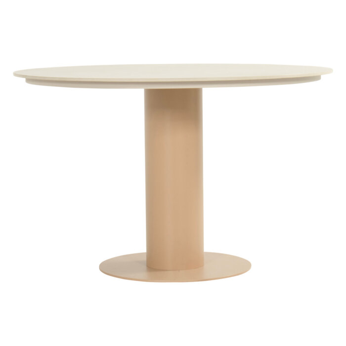 Hartman Copy of Hartman Girona ronde dining tuintafel 120cm zandkleur frame beige blad