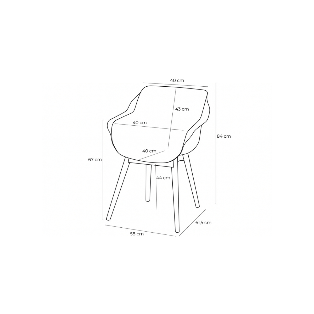 Hartman HARTMAN SOPHIE TEAK ARMCHAIR, Teakpoot met gekleurde kuip