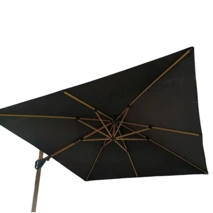 Hamilton Bay Outdoor Hamilton Bay - zweefparasol - LEVANTO PREMIUM T2 - 300x300cm - Woodlook frame - GRIJS
