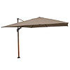 Hamilton Bay - zweefparasol - LEVANTO PREMIUM T2 - 300x300cm - Woodlook frame - TAUPE