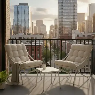 Ambiance 3-delig loungeset inclusief kussens ECRU
