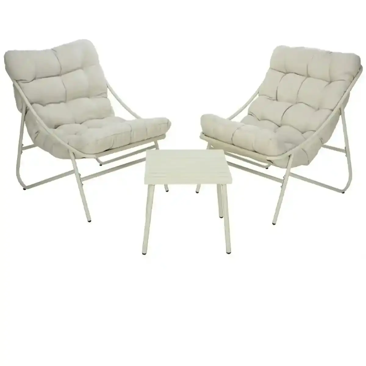 PROGARDEN Ambiance 3-delig loungeset inclusief kussens ECRU