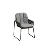 Tierra Outdoor Rivera Dining Stackable Chair Grey - MOUNTAIN GREY cushions - TO-01215