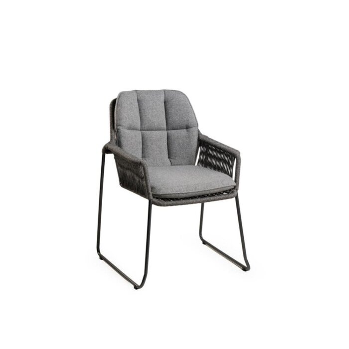Tierra Outdoor Tierra Outdoor Rivera Dining Stackable Chair Grey - MOUNTAIN GREY cushions - TO-01215