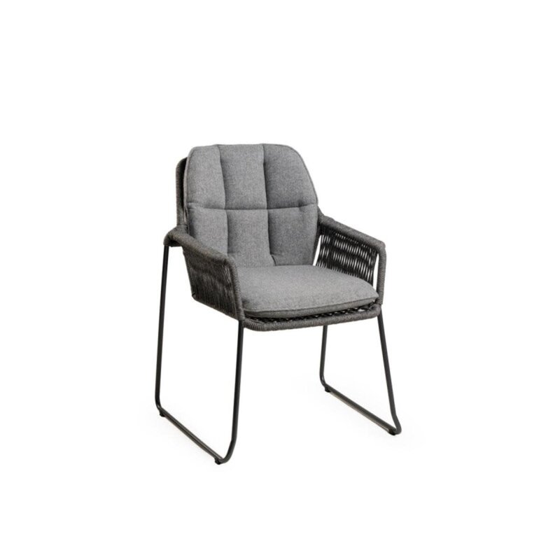 Tierra Outdoor Tierra Outdoor Rivera Dining Stackable Chair Grey - MOUNTAIN GREY cushions - TO-01215