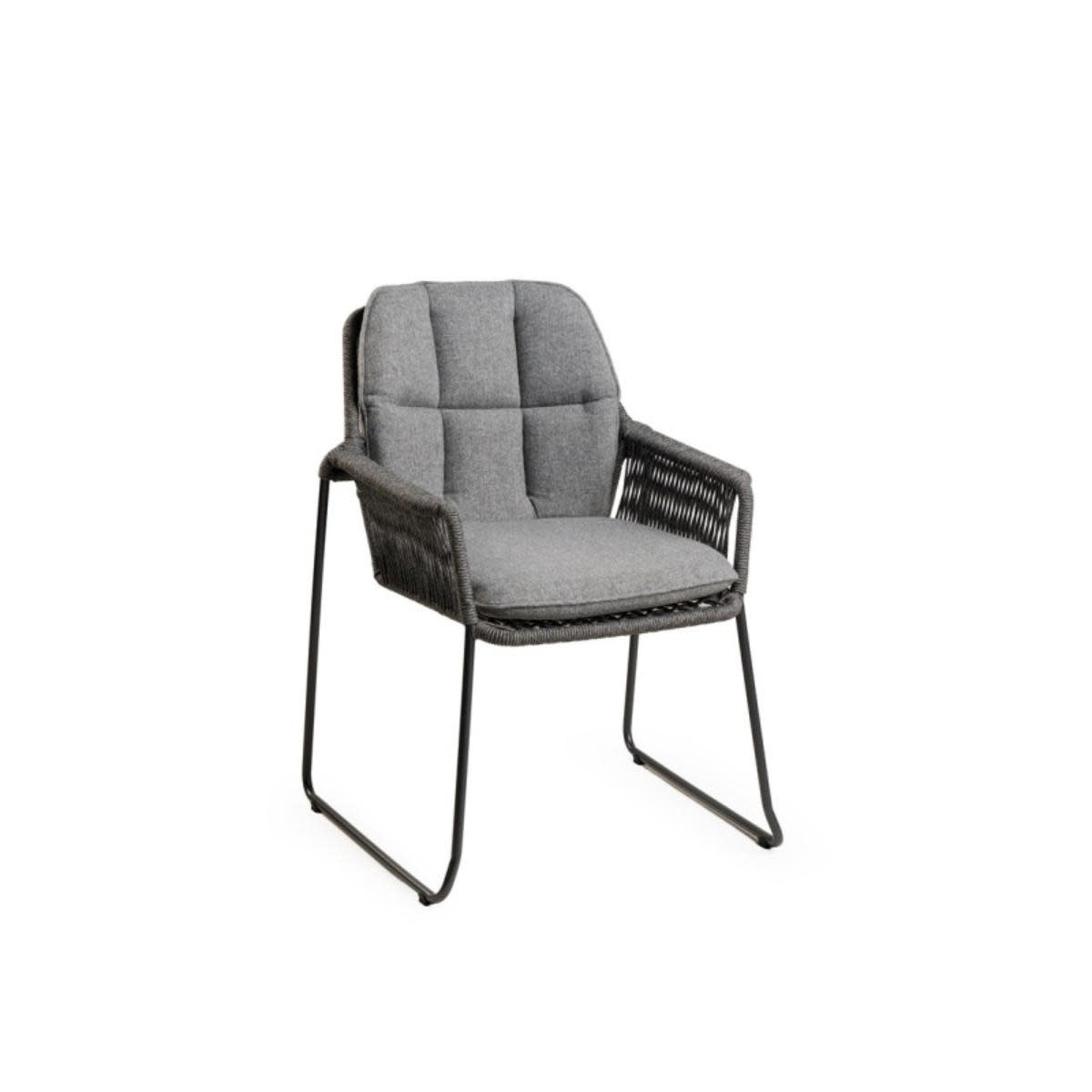 Tierra Outdoor Tierra Outdoor Rivera Dining Stackable Chair Grey - MOUNTAIN GREY cushions - TO-01215