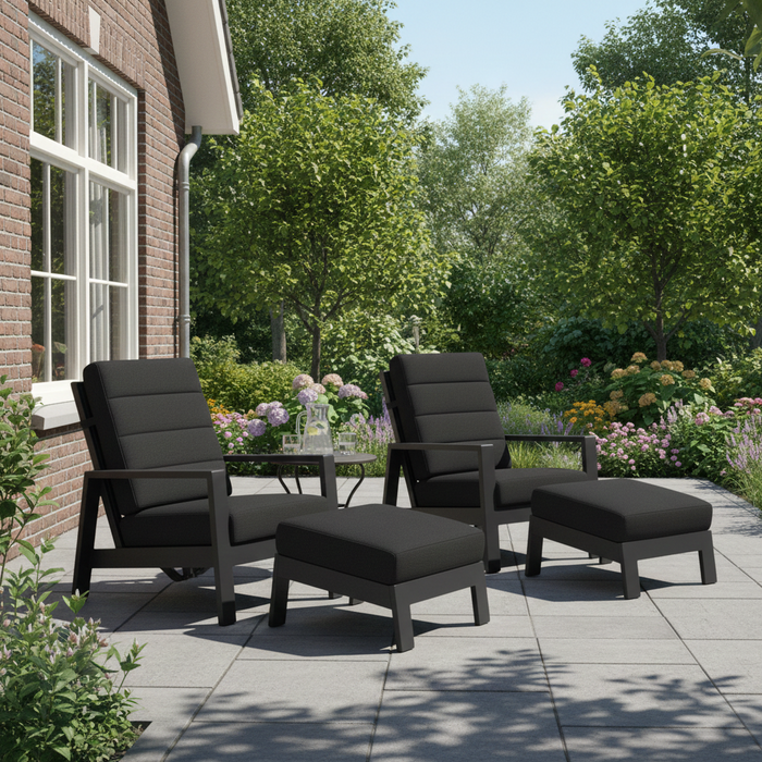 Hamilton Bay Outdoor Tierra Outdoor combideal 4-delig Relax set Queens black
