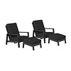 Tierra Outdoor combideal 4-delig Relax set Queens black