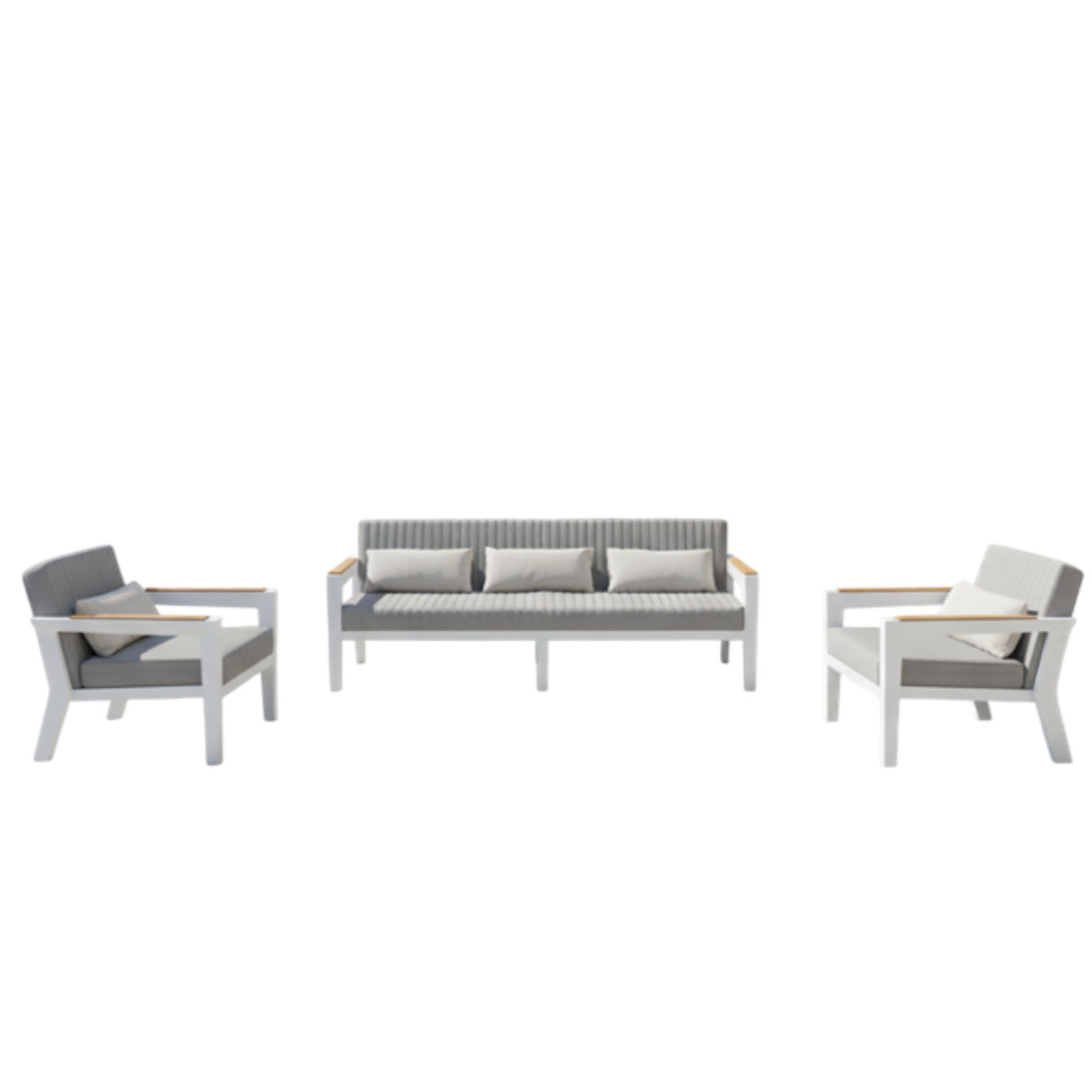 Higold Higold Champion three piece 3-seater sofa set 210cm white