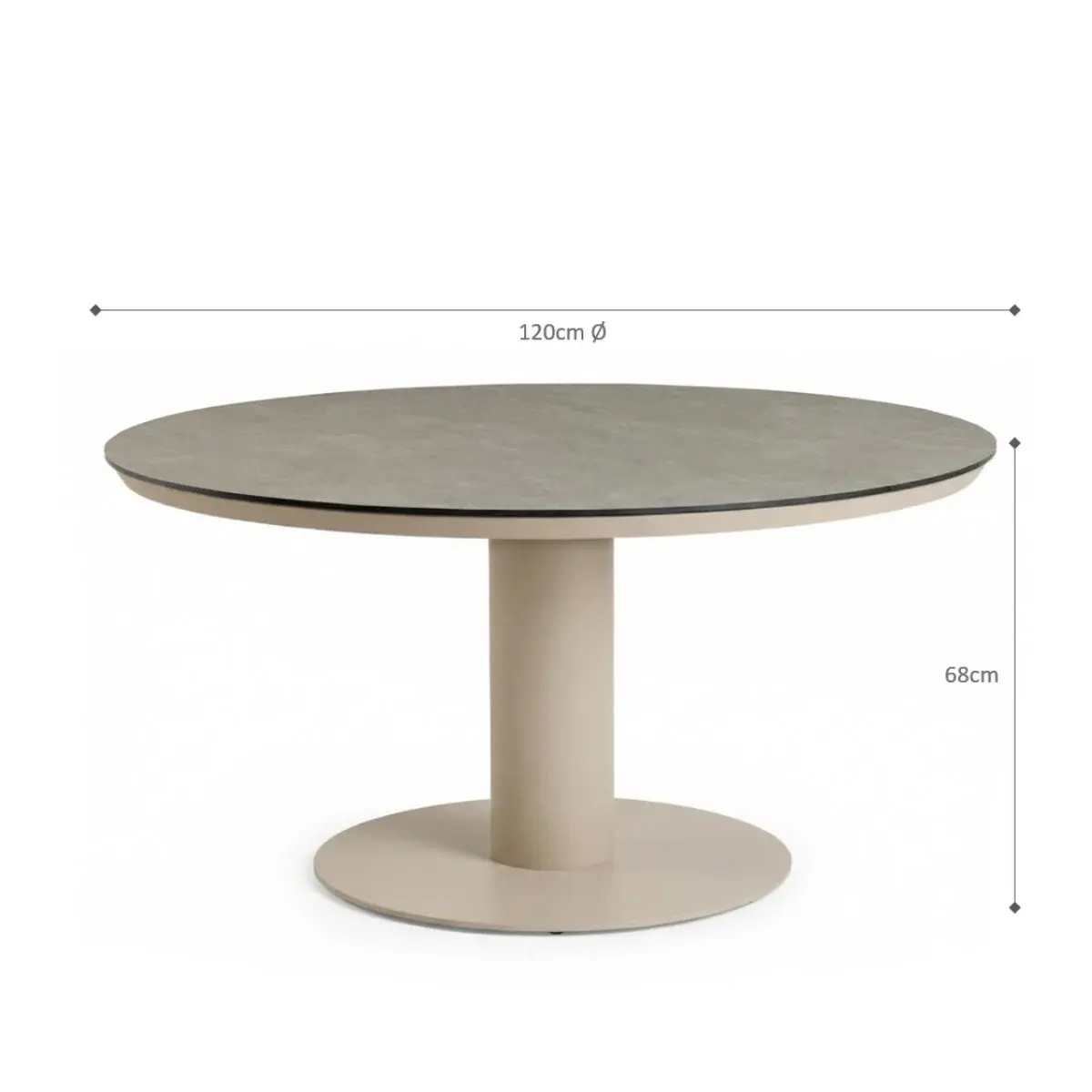 Tierra Outdoor Tierra Outdoor 5-piece FRESCA LOW DINING set with Morena low table 120cm Champagne- Trespa Ophira top