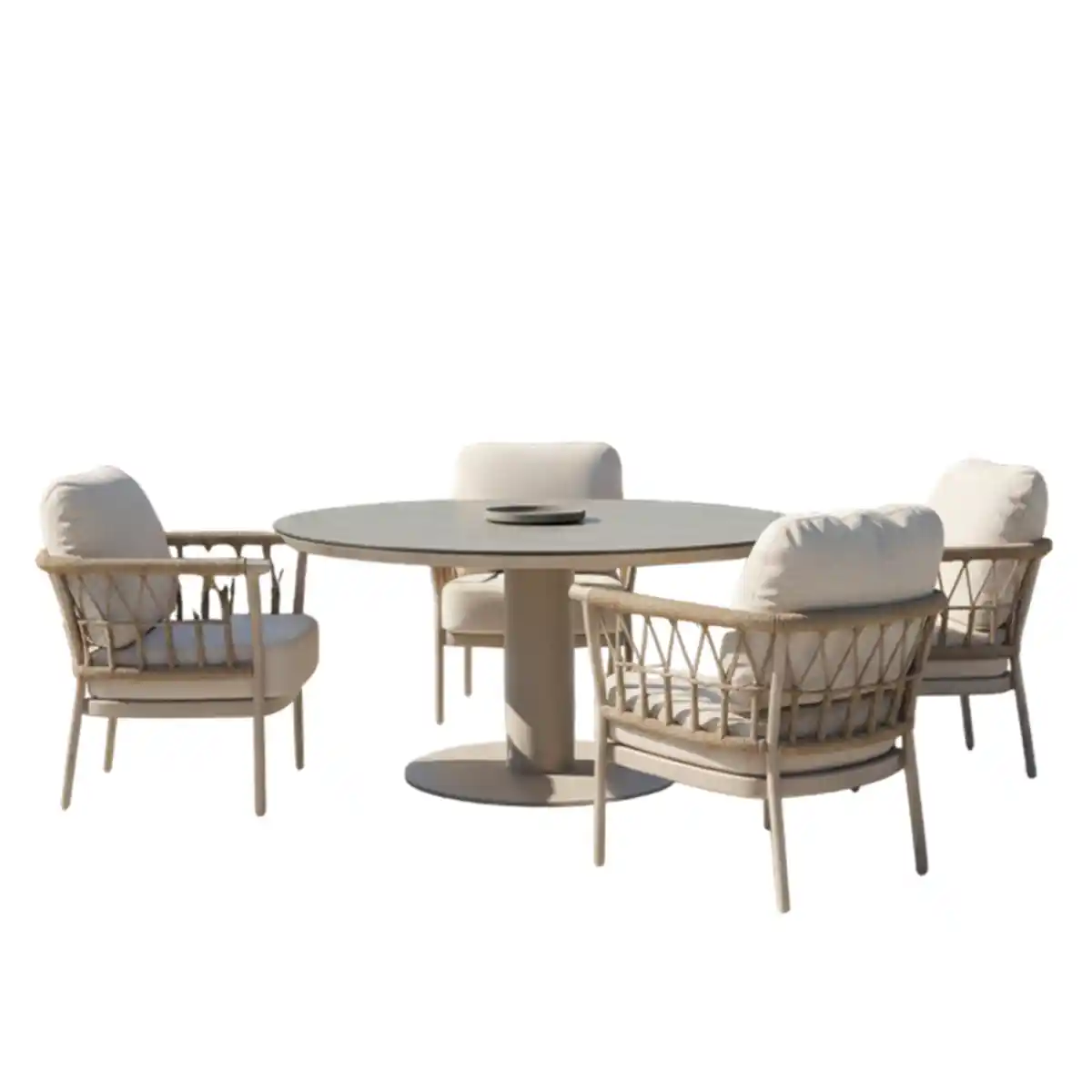 Tierra Outdoor Tierra Outdoor Fresca Low Dining Chair Champagne - Navajo White - TO-00991