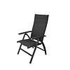 Siena Garden TAYLOR recliner adjustable Aluminum frame and arm rests -  Grey sling