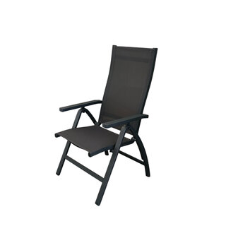 Siena Garden TAYLOR standenstoel VERSTELBAAR Aluminium frame en armleggers - grijs textileen