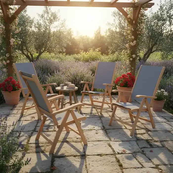 Traditional Teak Traditional Teak KATE recliner teak met batyline