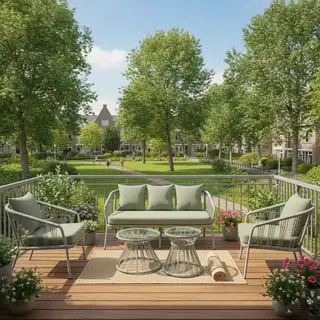 Hamilton Bay Outdoor Hamilton bay OASIS lounge set 5pcs Emerald green