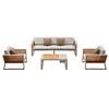 Higold New York Three-seater sofa set 4dlg SAND - teak