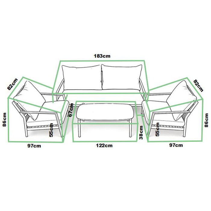 Tierra Outdoor Tierra Outdoor Cover For Monti Lounge Sofa set TO-01558