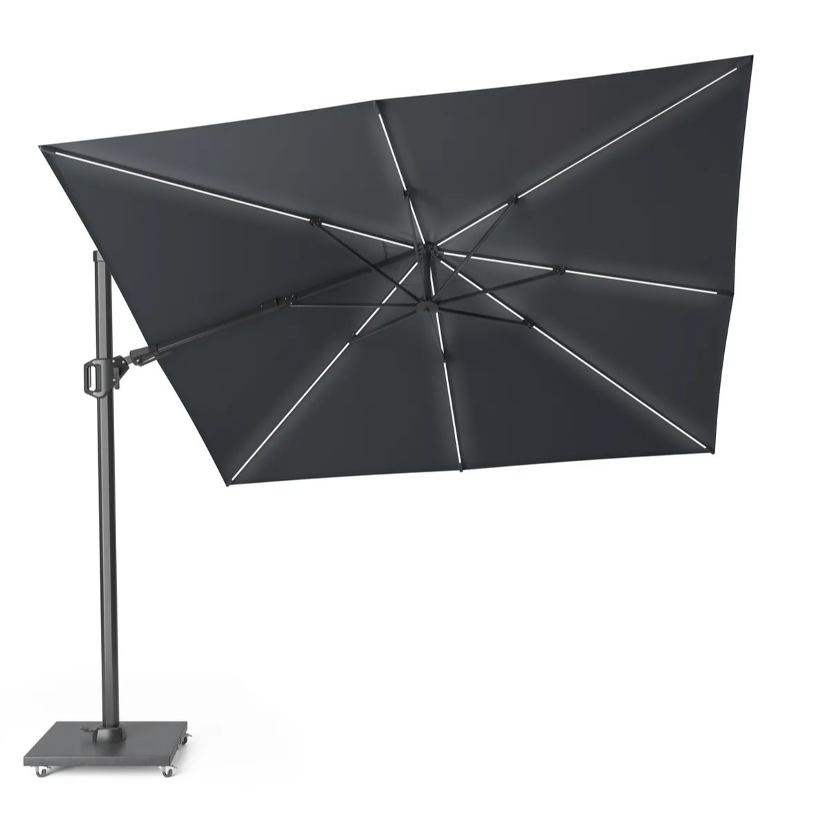 Platinum Platinum Challenger T2 Glow zweefparasol - 300x300 Antraciet grijs - art.7125