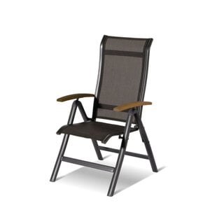 Hartman Hartman Alice RECLINER - TEAK arms - Xerix frame - 4x4 textilene black