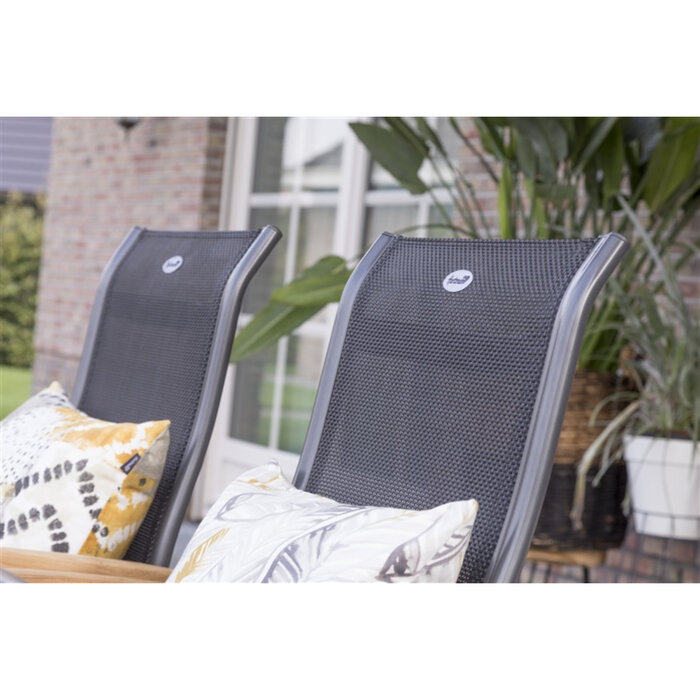 Hartman Hartman Alice RECLINER - TEAK arms - Xerix frame - 4x4 textilene black