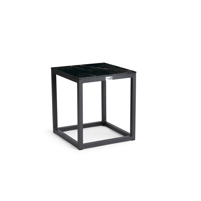 Tierra Outdoor Tierra Outdoor Rio Coffee Table S 40x40x45cm - Grey Frame - Trespa HPL TOP Marble
