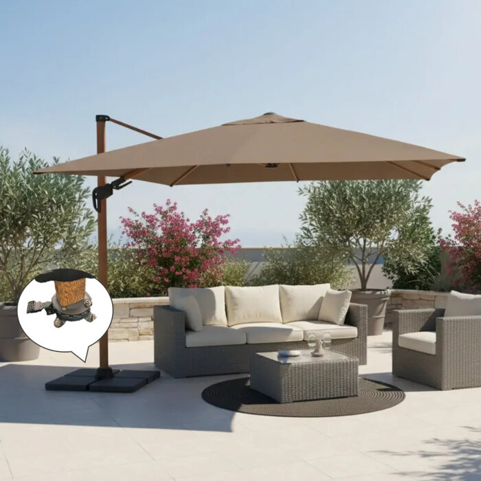 Hamilton Bay Outdoor HB turning base draaivoet universeel - free arm parasol - v. Challenger / solarflex / Voyager / Falcon